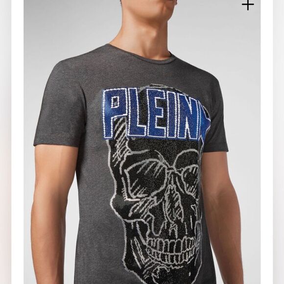 Philipp Plein round neck sequined skull t shirt - Picture 1 of 8